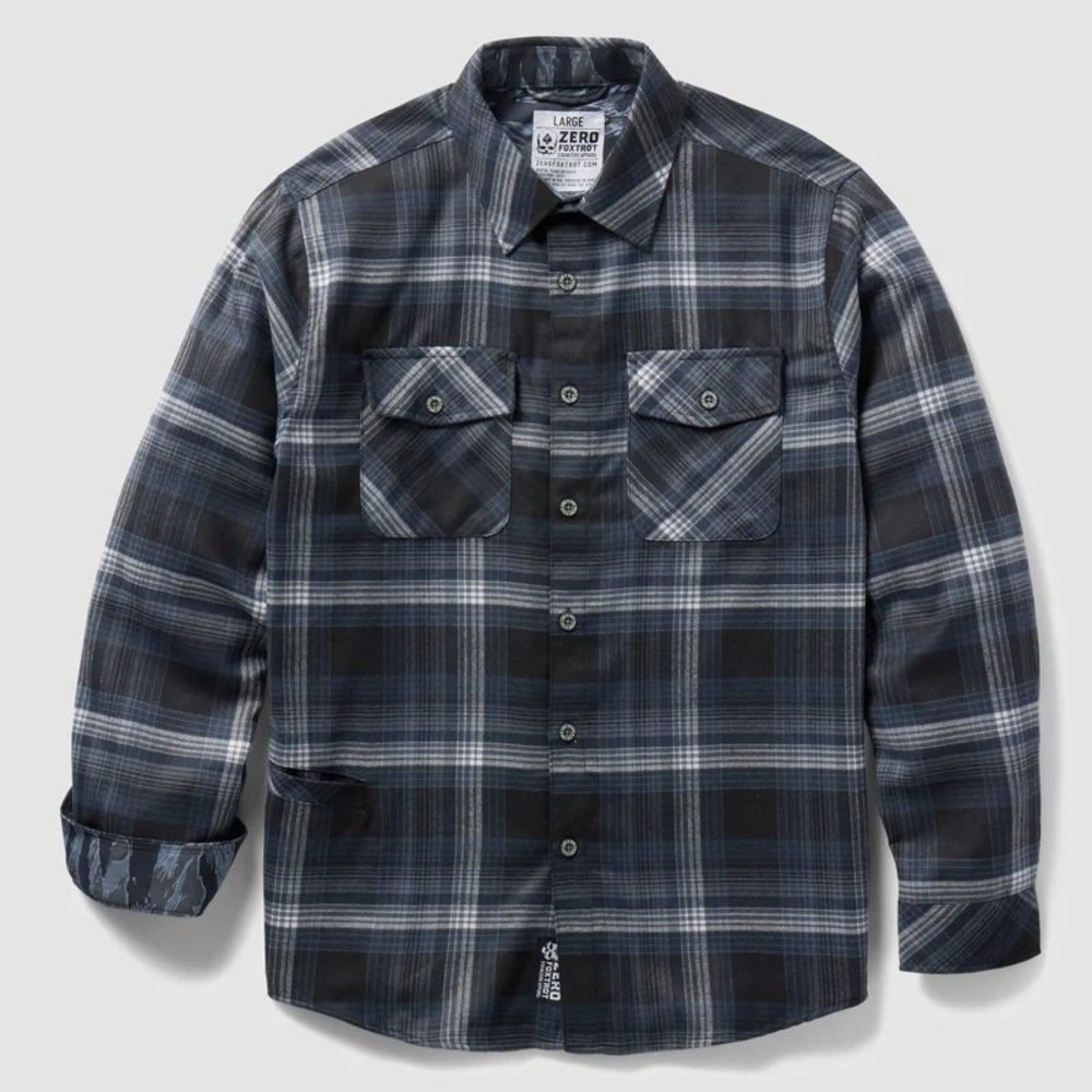 Zero Foxtrot Zero Flannel Tigerstripe Black 2XL New Without Tags